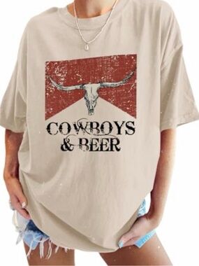 57. Cowboys & Beer Graphic Tee